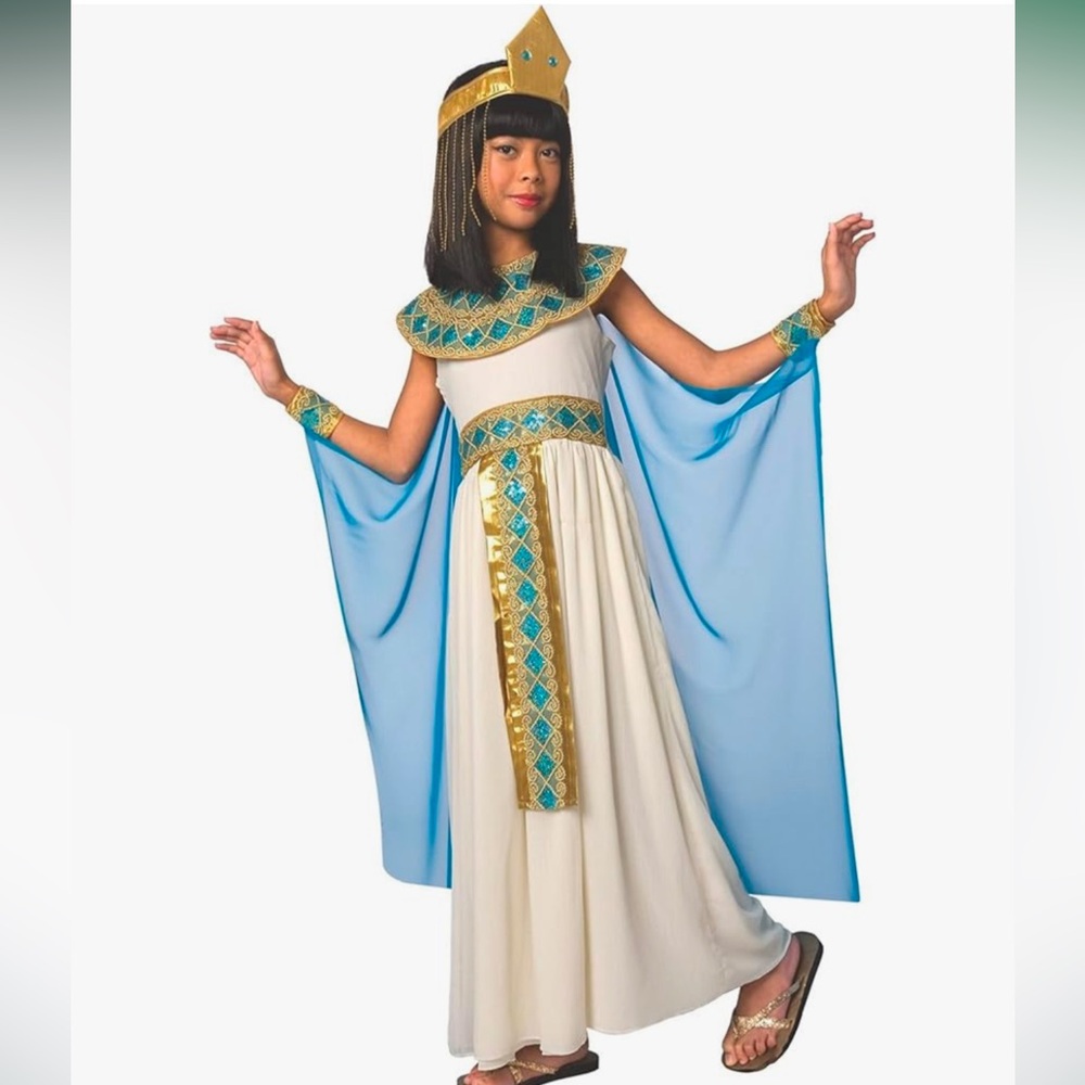 Kids Cleopatra Costume - Cream and Gold